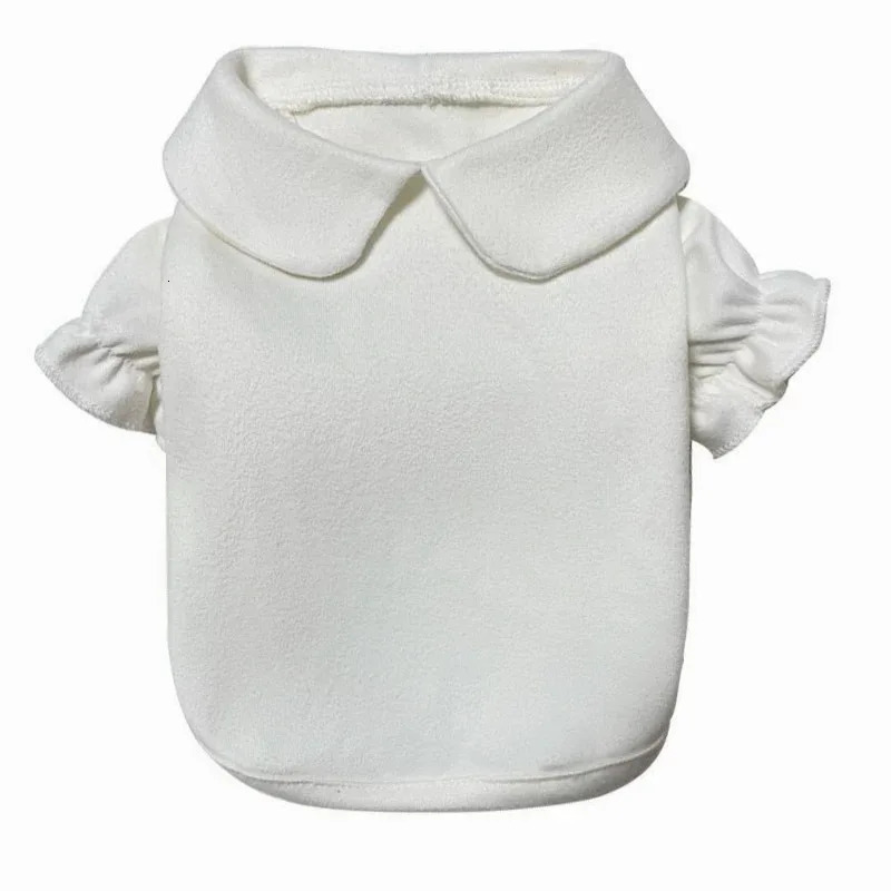 Puppy Bow Knot Dress Set Winter Warm Dog Clothes Pet Christmas Princess Teddy Solid Color Skirt Send Clip 250814