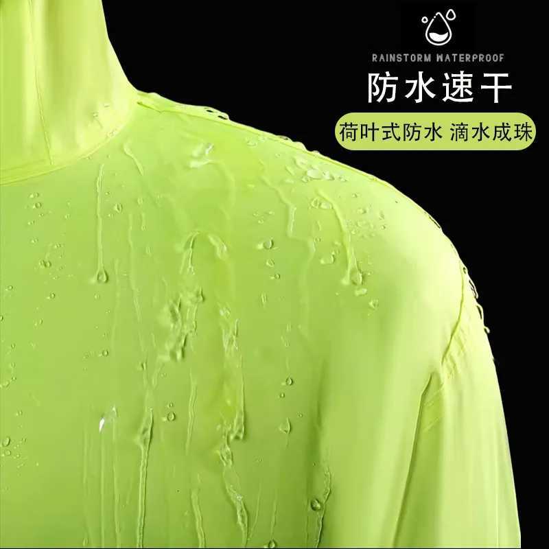 2025 New Adult Waterproof Raincoat Suit For Summer Unisex Motorcycle Raincoat Lightweight Breathable Outdoor Rain Wear Y250814