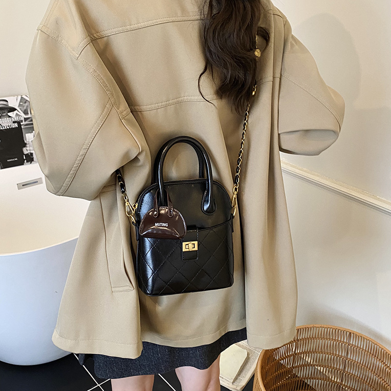 Fashion Diamond Grid Splicing Women's Shoulder Bag Free Shipping Designer Niche Mini Handbag New Versatile Luxury Bag Simple Phone Bag Casual Cro