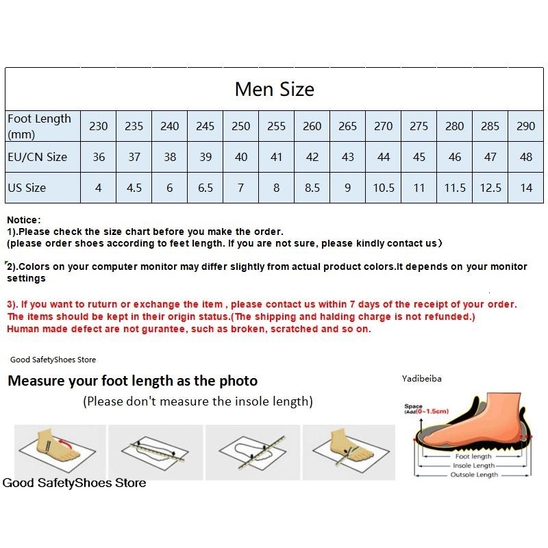 Safety Shoes Men For Work Sneaker Steel Toe Security Protective Lightweight AntiSmash AntiPuncture w250801