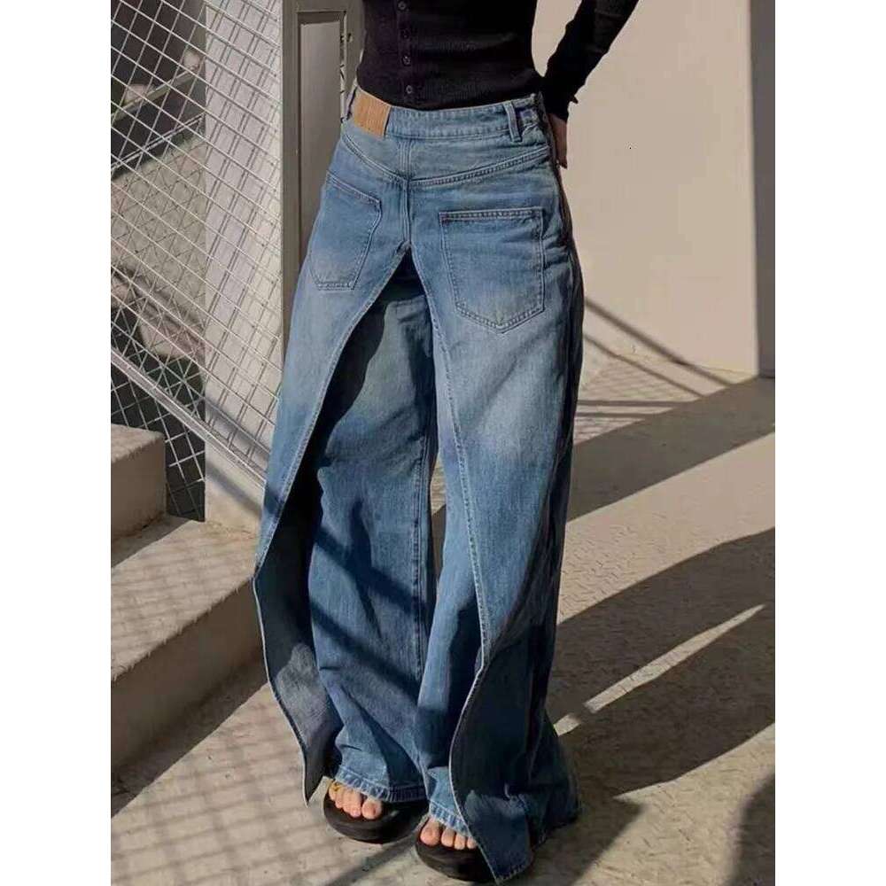 Trashy Y2K Style New Rock Hip Hop Baggy Wide Leg Jeans Pants Women 90S Clothes Vintage Straight Lady Denim Trousers Ropa Mujer