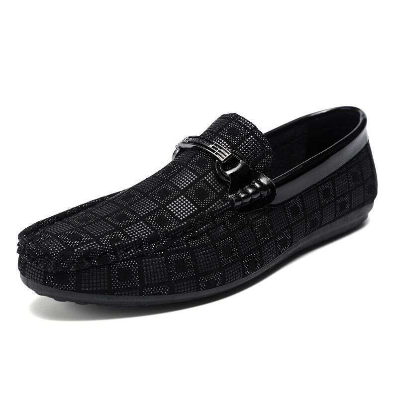 Beanie English leather casual driving shoes men's loafers