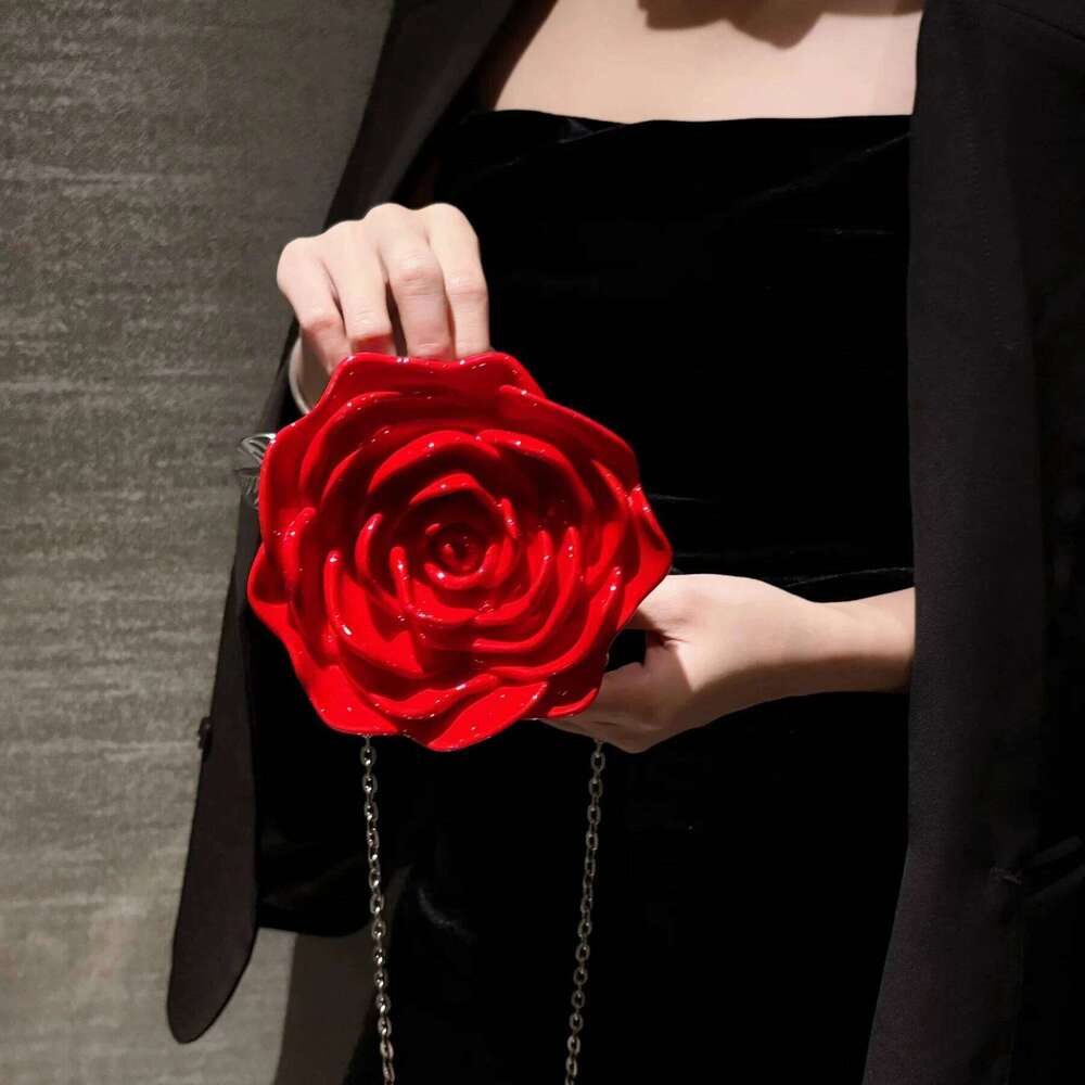 Designer bag 52 Rhinestone Stone Pattern Acrylic Rose Party Shoulder Women Vintage Crossbody Evening Bag for Weddings