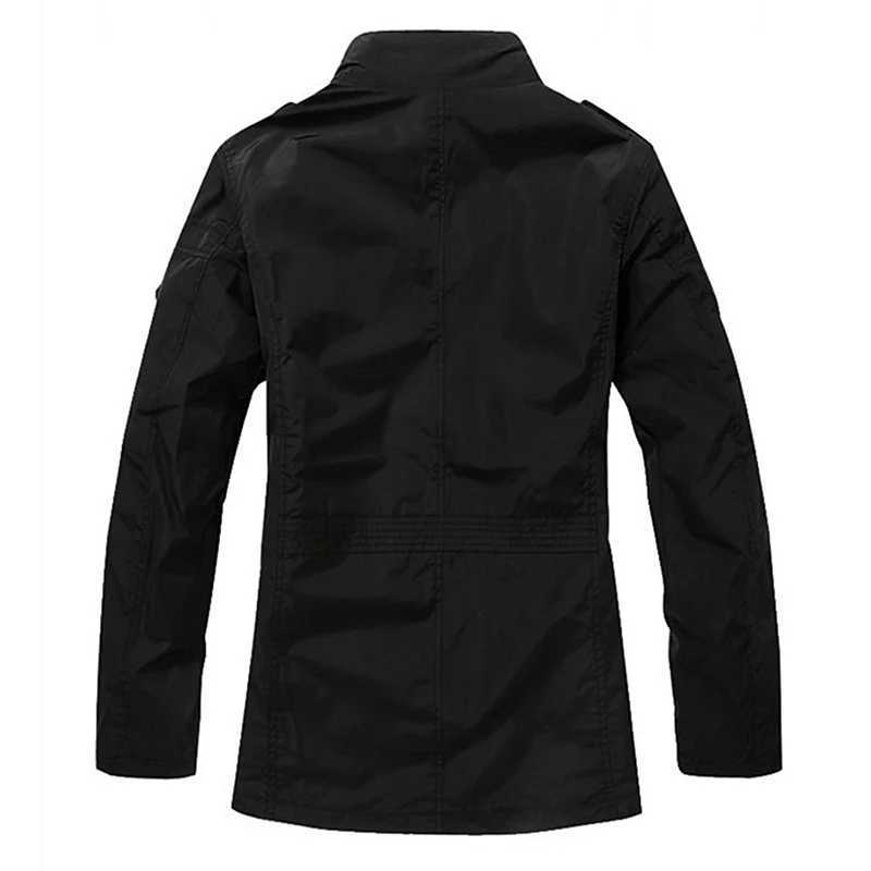 Spring and Autumn Mens Jacket Thin Large Size Mens Jacket in the Long Trench Coat Windbreaker Business Casual Top W250815