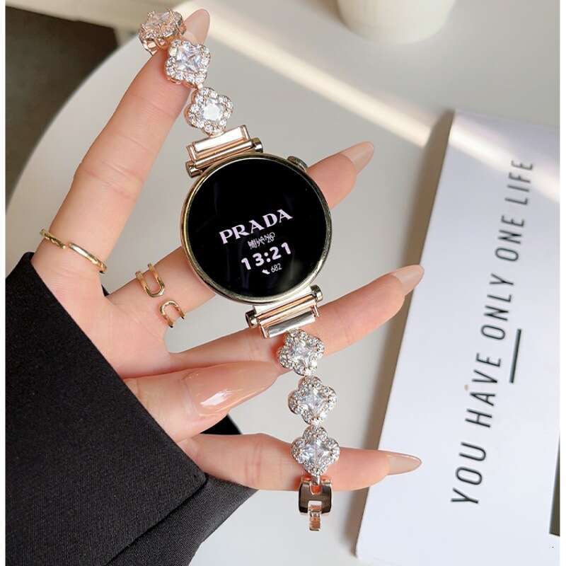 Compatible with Huawei WATCH GT4 GT3 Clover Flash Dia Watch/Pro Metal Watch Strap GT2 Women's Model