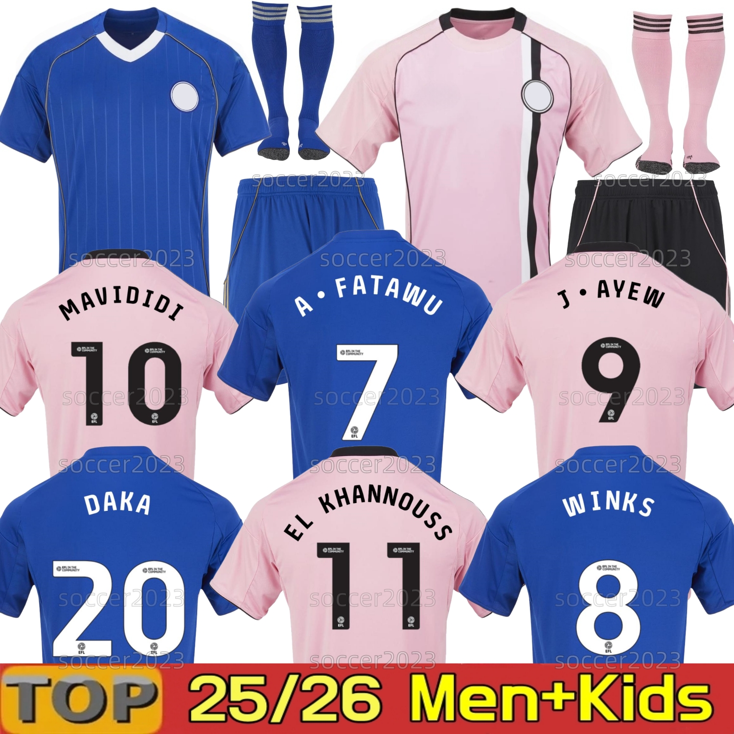 25 26 Leicester MAVIDIDI soccer jerseys EL KHANNOUSS DAKA CANNON VARDY Justin FAES COADY MADDISON NDIDI AYOZE SOUMARE 2025 2026 Home CityS football shirt men kids kit