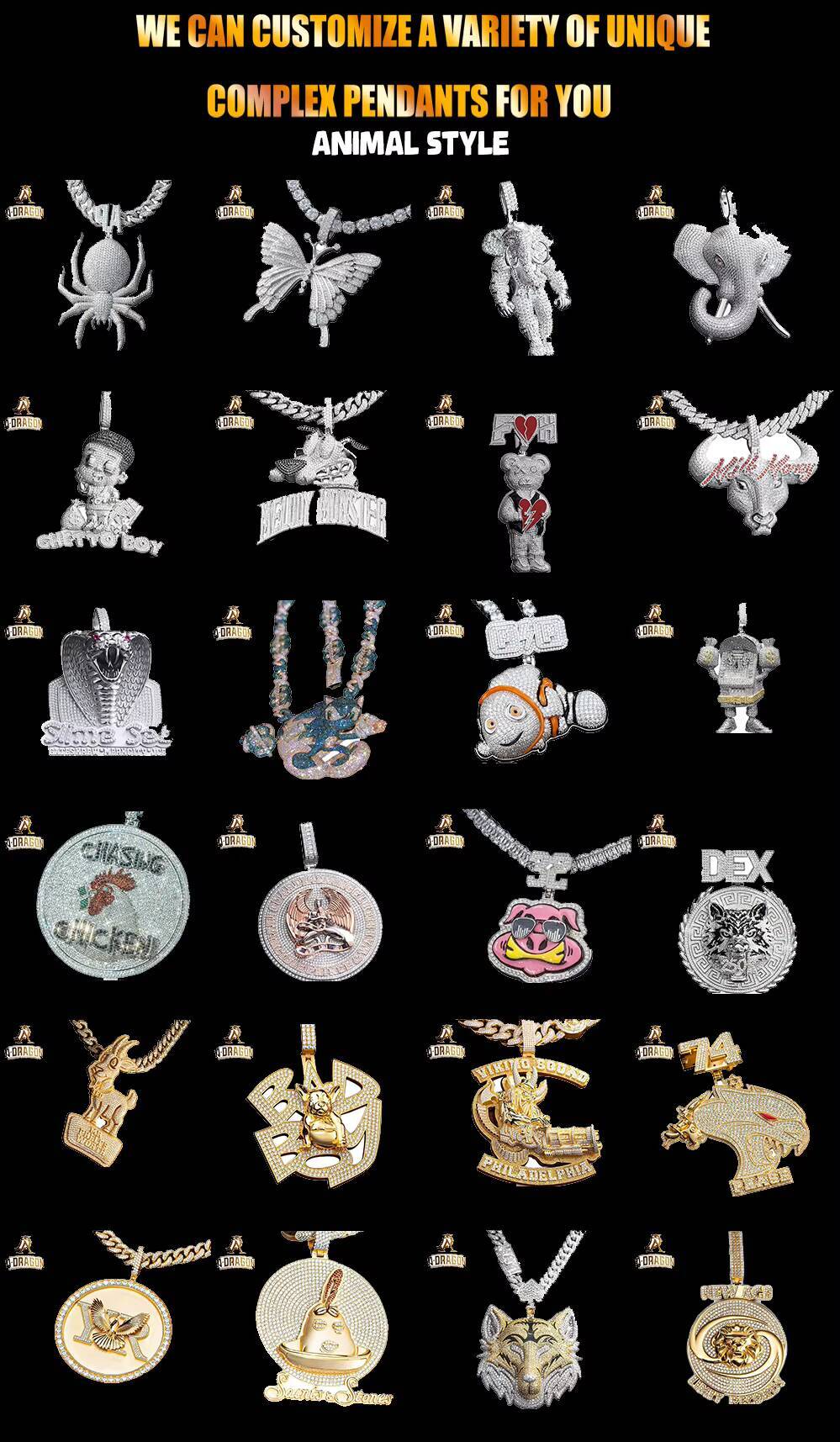 Iced Out Custom Hip Hop Jewelry Men Letter M Pendant 925 Sterling Silver VVS Moissanite Diamond Number Name Initial Pendant