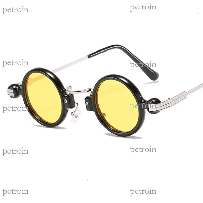 Fashion Steampunk Small Round Metal Sunglasses Trend