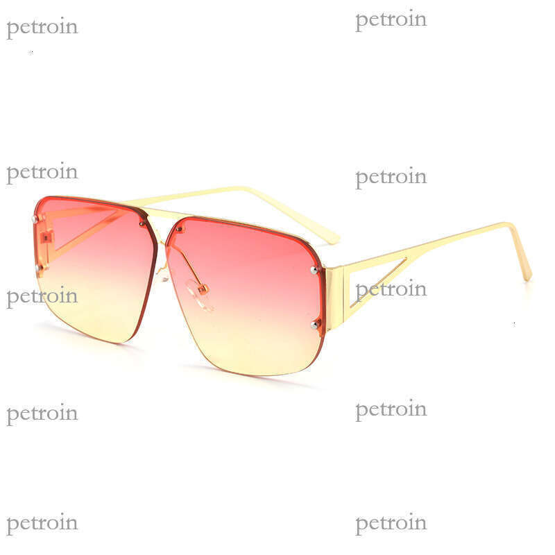 New Fashion Frameless Men Driving Travel Sun Protection Sunglasses for Women High-end Personality Versatile