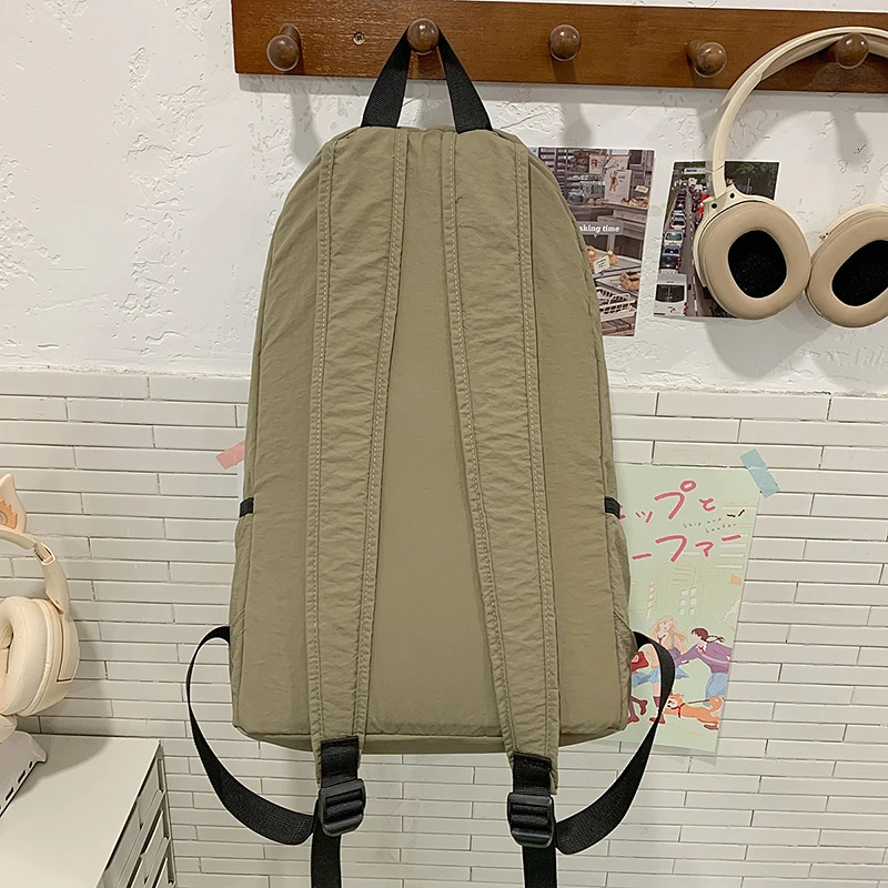 Japanese Style Simple Lazy Style Drapey Student School Bag Large Capacity Student Sports Backpack Lightweight School Bag 250809