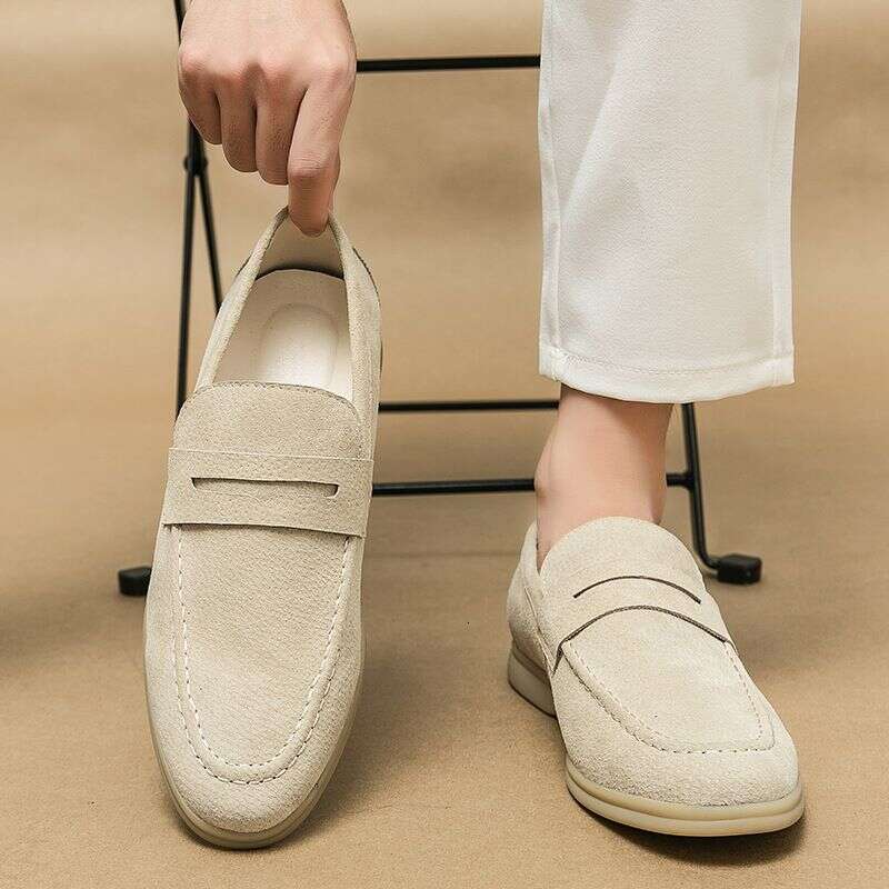 Men's Oversized Casual Fashionable Fitting Loafers, Trendy And Simple Formal Business Leather Shoes, Can Be Worn