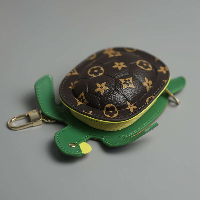 Diving Champion Same Style Turtle Detachable PU Leather Cartoon Cute Mini Keychain Pendant