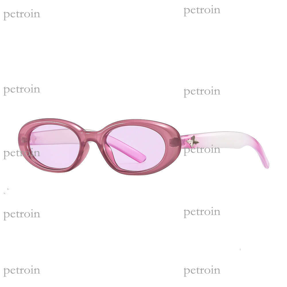 Fashion Small Round Frame Unisex Polarized Classic Personality Rivet UV Protection Sunglasses