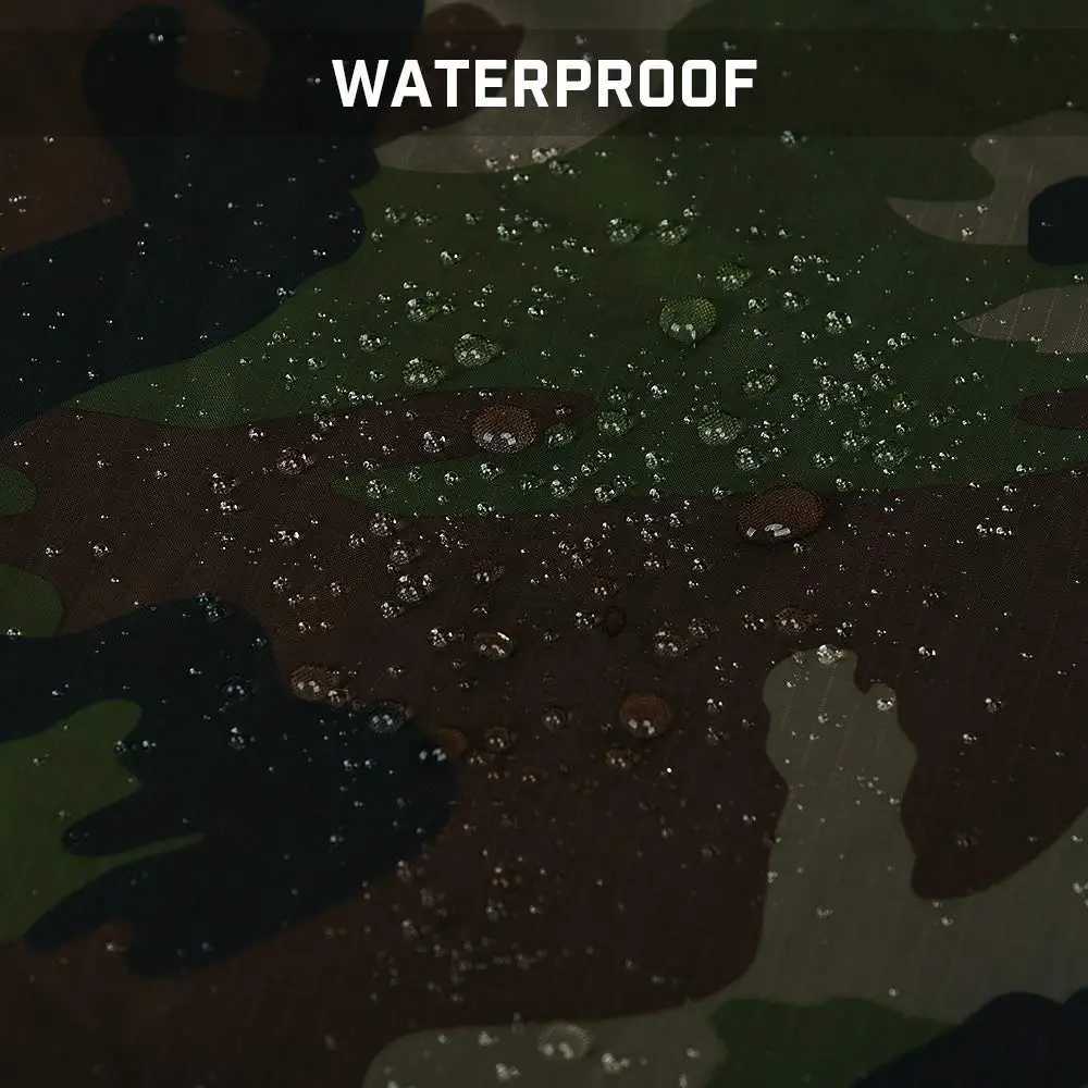 US Woodland Camouflage Tactical Waterproof Rain for Hunting Mens Military Camo Raincoat for Women Portable Poncho Y250814