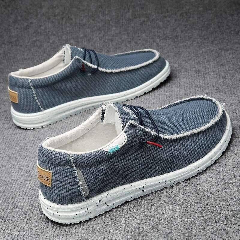 Slip-On Canvas for Man Casual Walking Outdoor Lightweight Men's Tennis Running Shoes Loafers