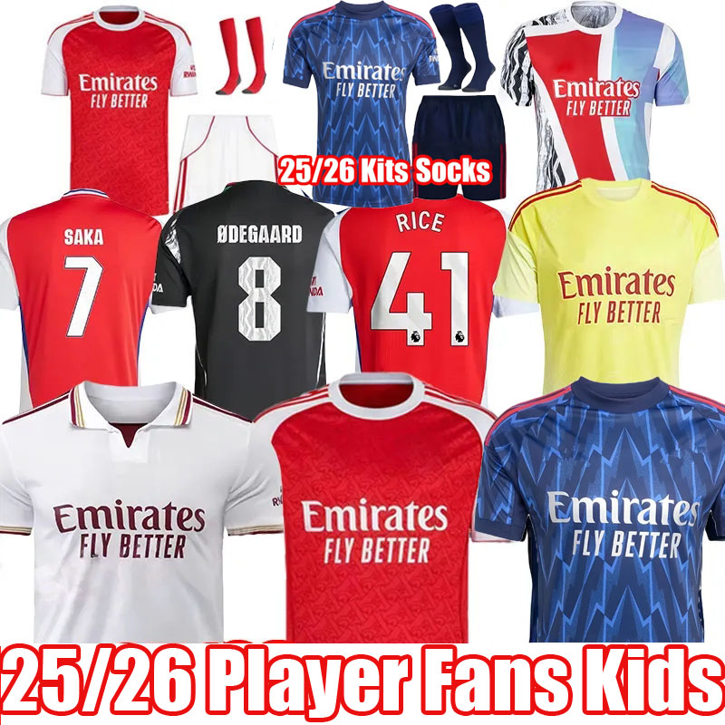SAKA MERINO HAVERTZ RICE soccer jerseys 24 25 26 Trossard sterling G.JESUS CALAFIORI ODEGAARD MARTINELLI Nwaneri 2024 2025 ArSeN football kits shirt Men women Kids