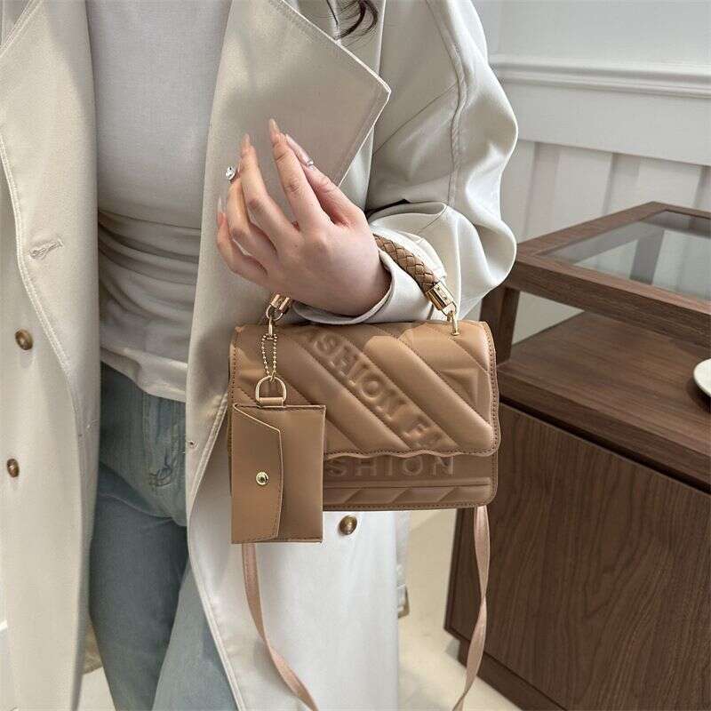 All Match Letter Small Square Handbag For Women Spring New Style Fashion Shoulder Messenger Bag