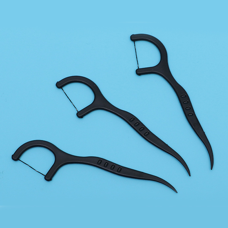 50 mini boxed dental floss picks for home use, multi-size portable storage box