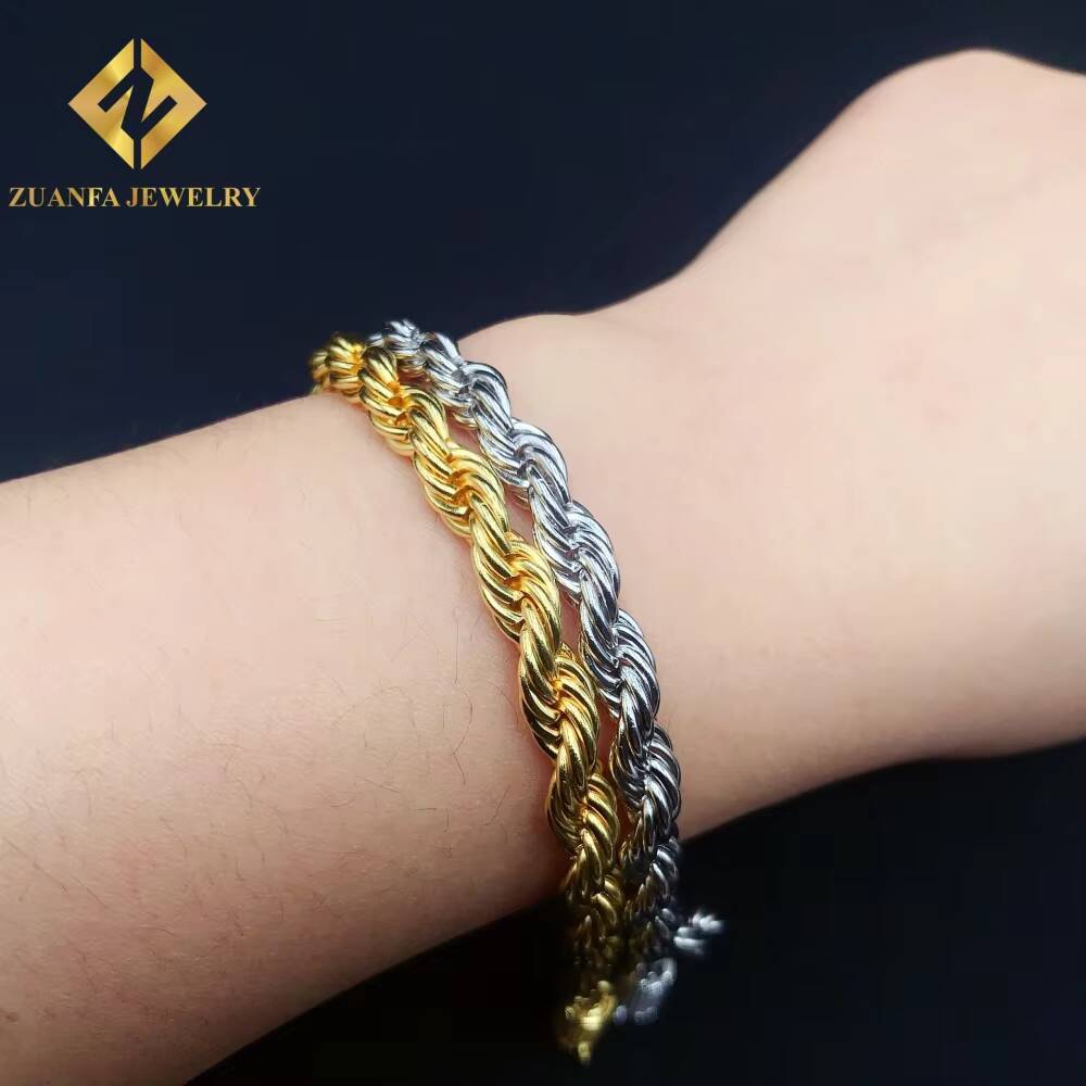 6MM Wide 316L Stainless Steel Cuban Chains + 925 Silver VVS Moissanite Lock Fashion Men Hip Hop Necklace Bracelet