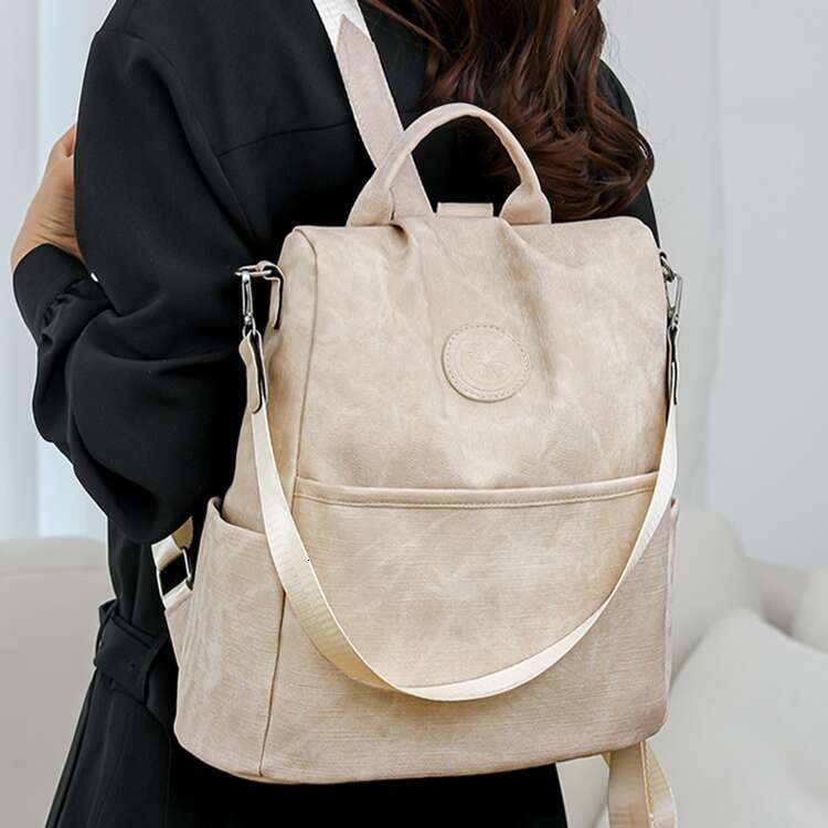 Summer New Double PU Women's Bags Designer Women Multifunctional Anti-theft Single Shoulder Crossbody Backpack Travel Bag