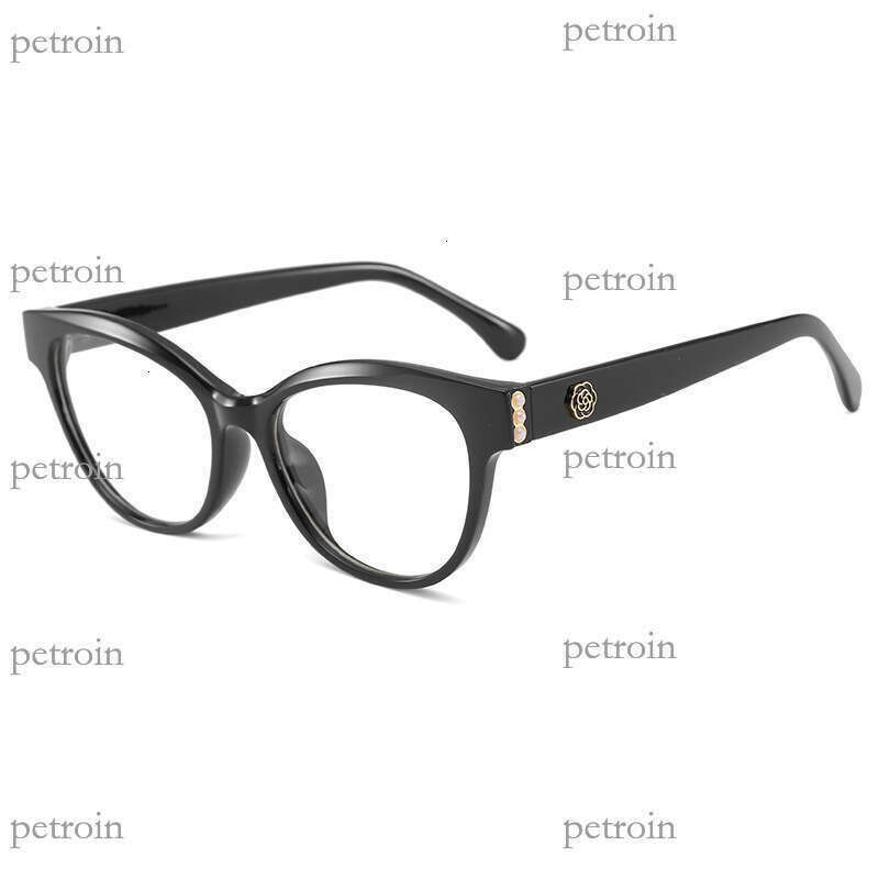 2025 New Cat Eye Blue Light Blocking Simple Large Frame Non-Prescription Glasses Personality Fashion No Makeup Sunglasses