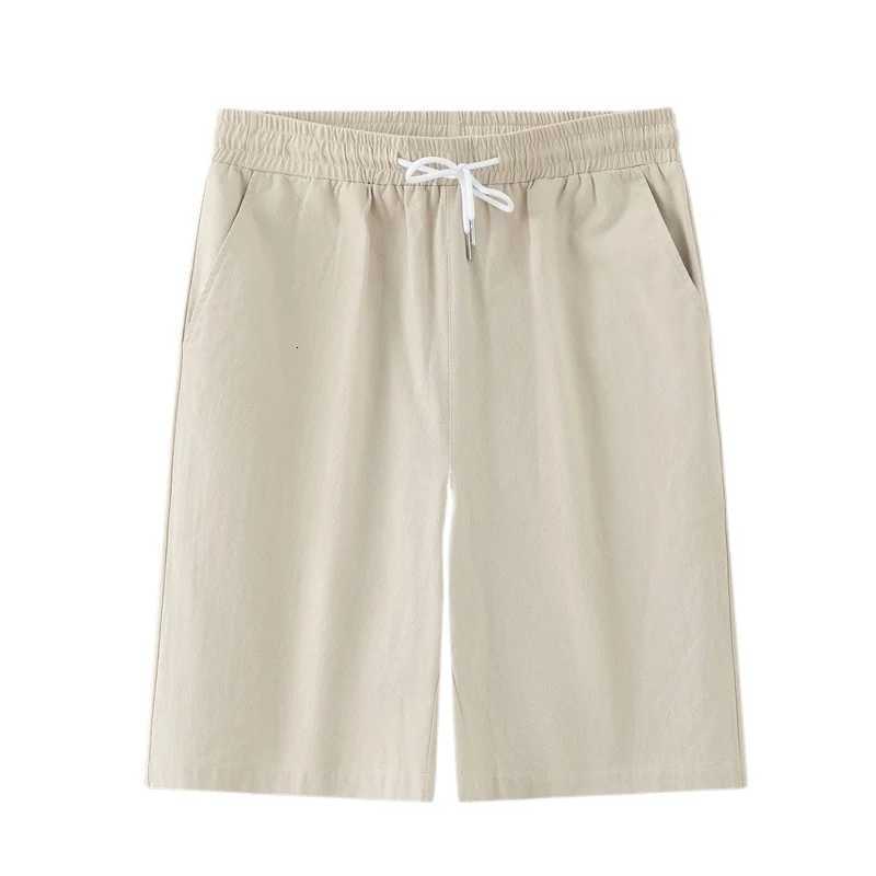 Mens Cotton Shorts Summer Beach Casual Drawstring Shorts Breathable Lightweight Pants Outdoor Solid Athletic Running Shorts Y250814