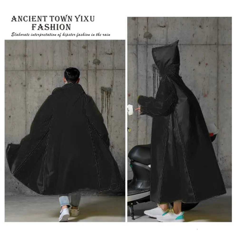 Hot Sale EVA Raincoat Women/Men Zipper Hooded Poncho Motorcycle Rainwear Long Style Hiking Poncho Environmental Rain Y250814