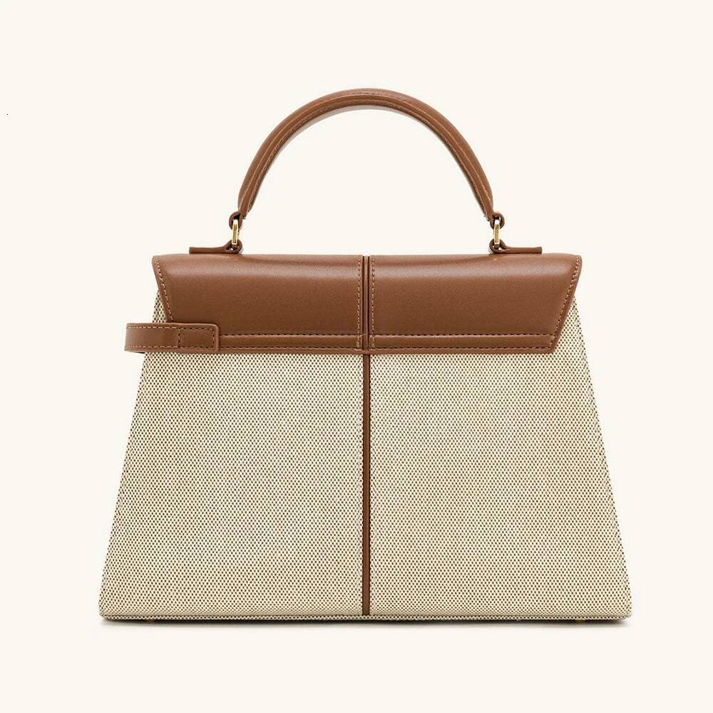 2025 Trapezoidal Leather Women's Versatile Fashion Niche Handbag Denim Blue Tote Bag Small Crossbody Bags