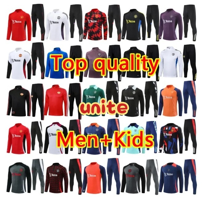 25 26 man unite football Tracksuits chandal manchesteers unted soccer training MBEUMO HOJLUND MARTINEZ CASEMIRO MAINOO MOUNT B. FERNANES jacket men kids kit