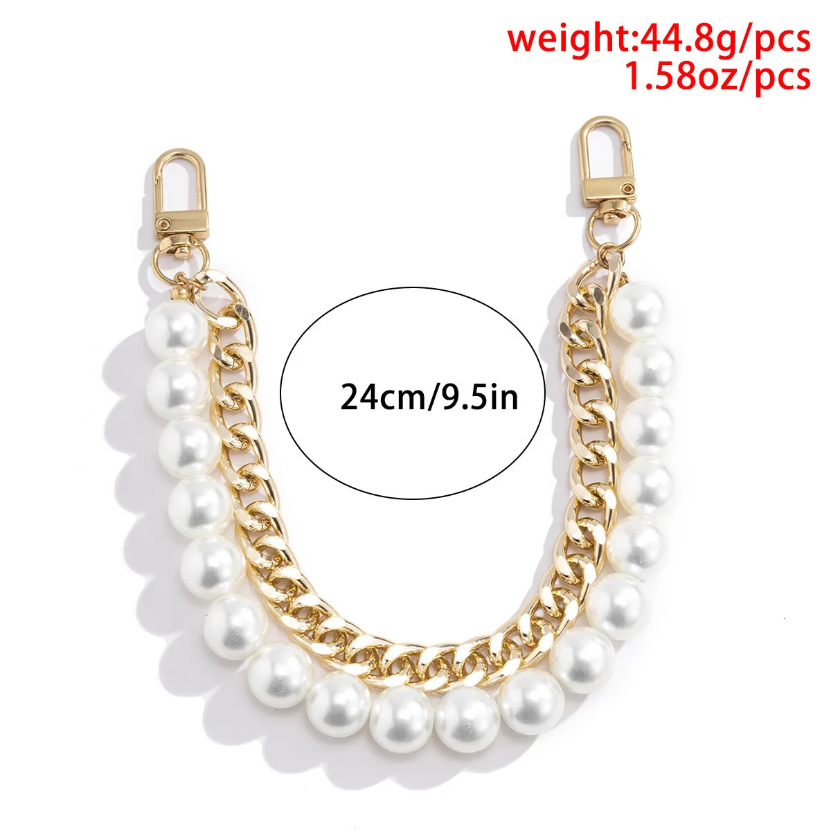 24cm Pearls Chain Strap For Handbag Fashion Accessories For Handbags Handles For Handbag Pearl Bag Chain Metal Chains 250811
