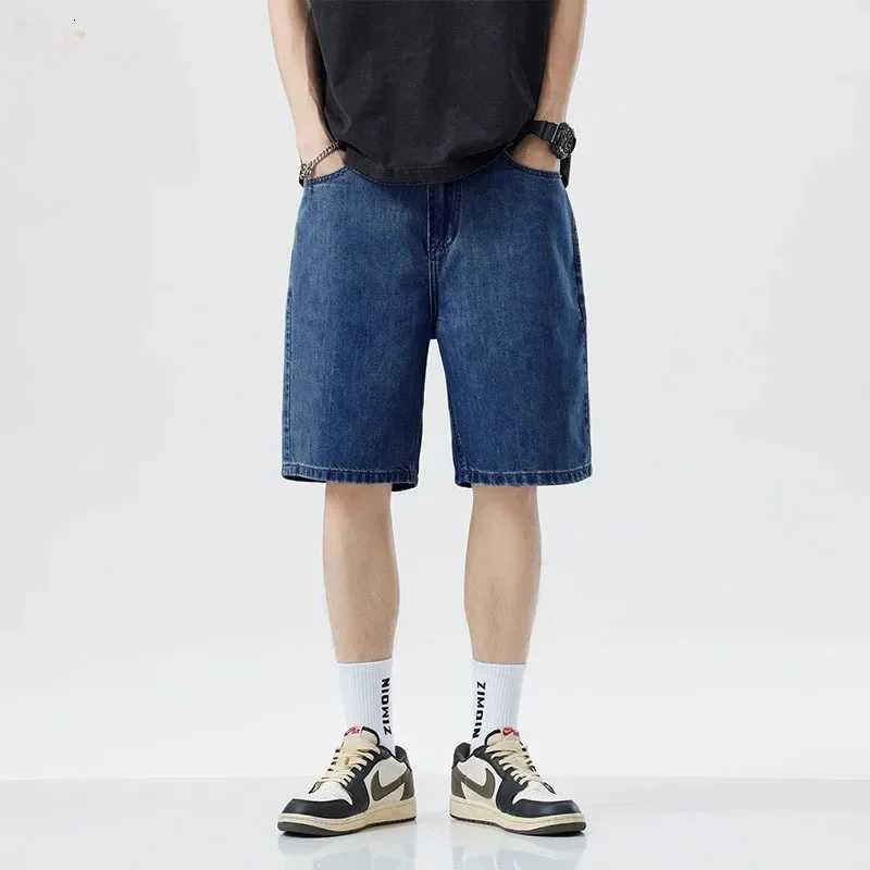2025 Summer Classic Shorts Jeans Men Denim Pants Straight Stretch Casual Cool Thin Knee Length Blue Fashion Brand Daily Trousers Y250814