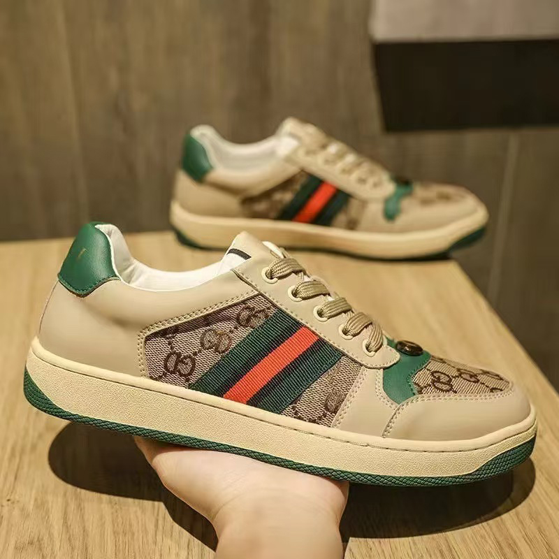 Designer couple shoes, new retro, versatile, fashionable, comfortable, high appearance level trendy shoes, ultra-light fiber leather rubber outsole sh