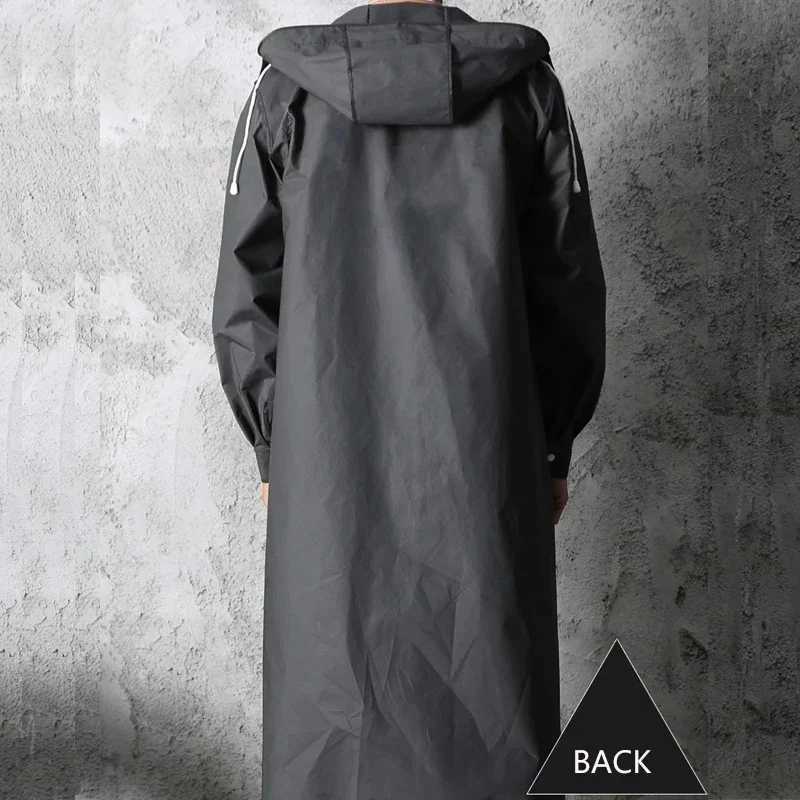 Waterproof Rain Coat Biker Raincoat Black Poncho Mens Resistant Raincoats for Rain Windbreaker Adult Style Rope Woman Gear Home Y250814