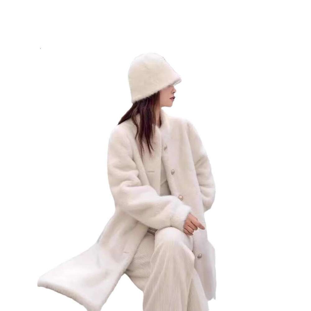 Women Winter New Mink Coat Thickened Wide Loose Lamb's Wool Fur Mid-length Faux Fur Coat Luxury Comfort Warmth Winter Coat Women