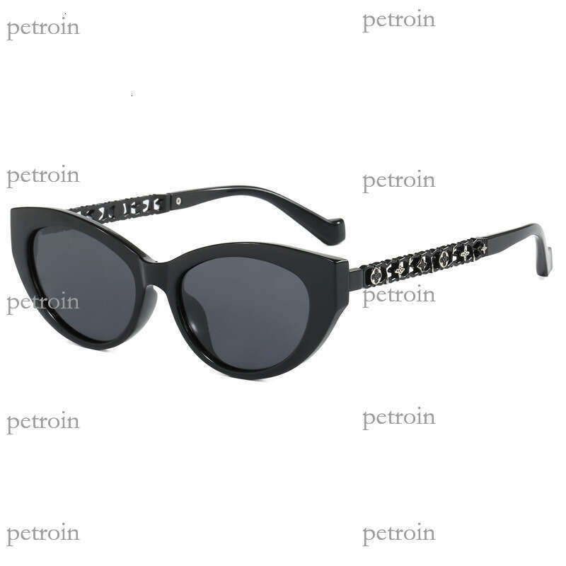 2025 New Cat Eye Polarized Personality Metal Print Women's High-end Sunglasses