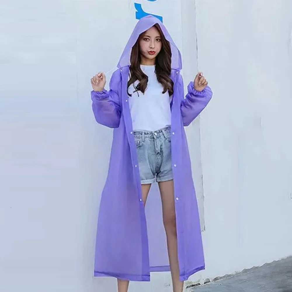 2024 Long raincoat for women and men Thickened waterproof raincoat for adults outdoor hiking camping rain hat raincoat Y250814