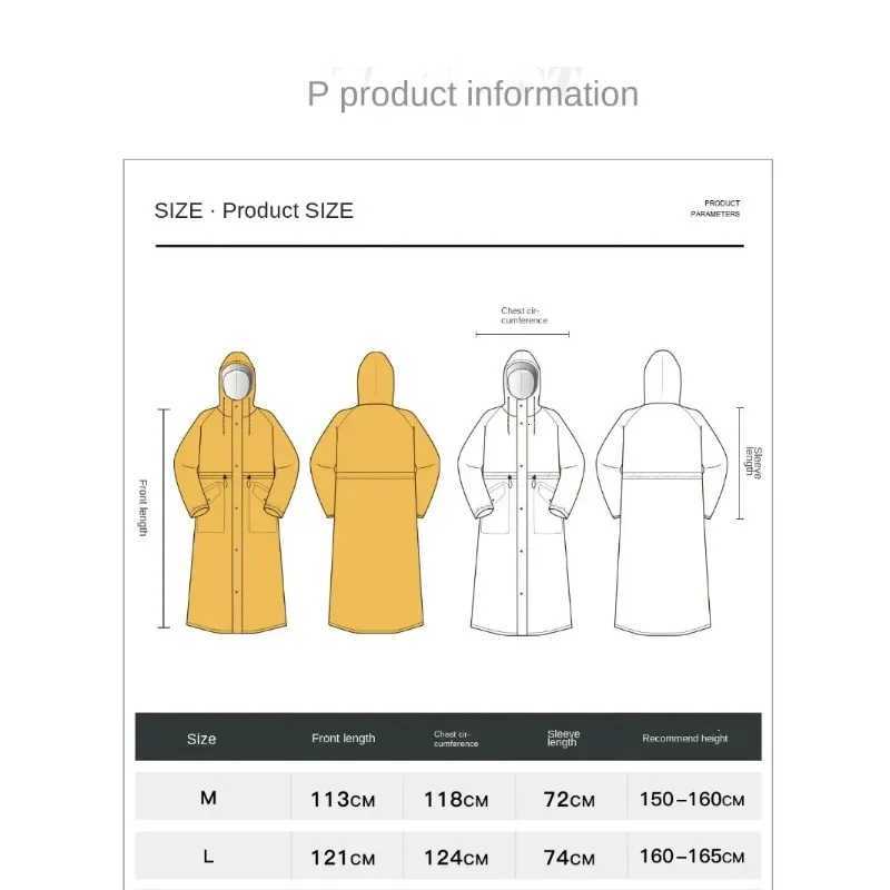 Mens and Womens Single Long Style Full-body New Cycling Rain Poncho Y250814