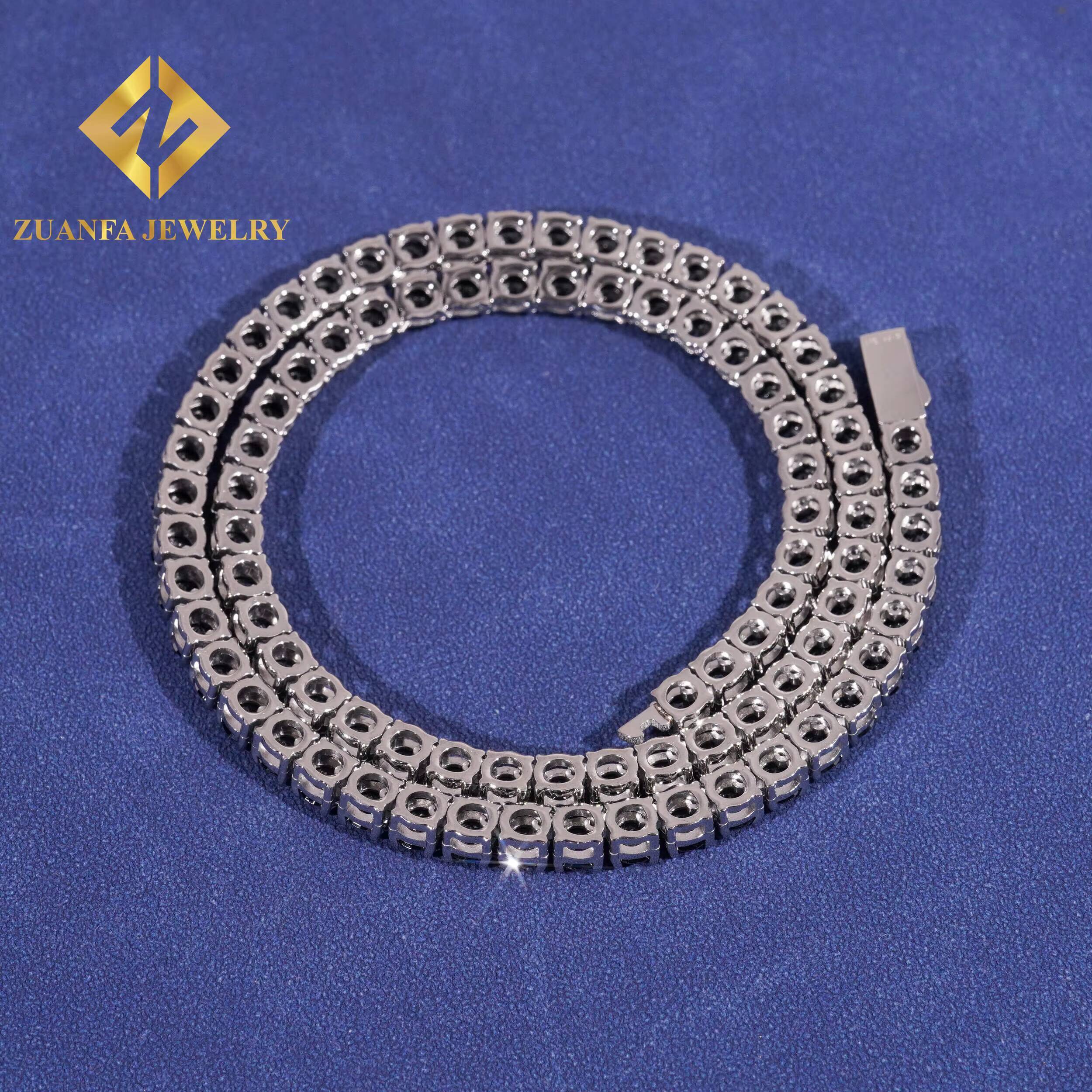 Cheap Price Fashion Tennis Chain Hip Hop 316L Stainless Steel 4MM 5MM Black Moissanite Tennis Chain Necklace Bracelet