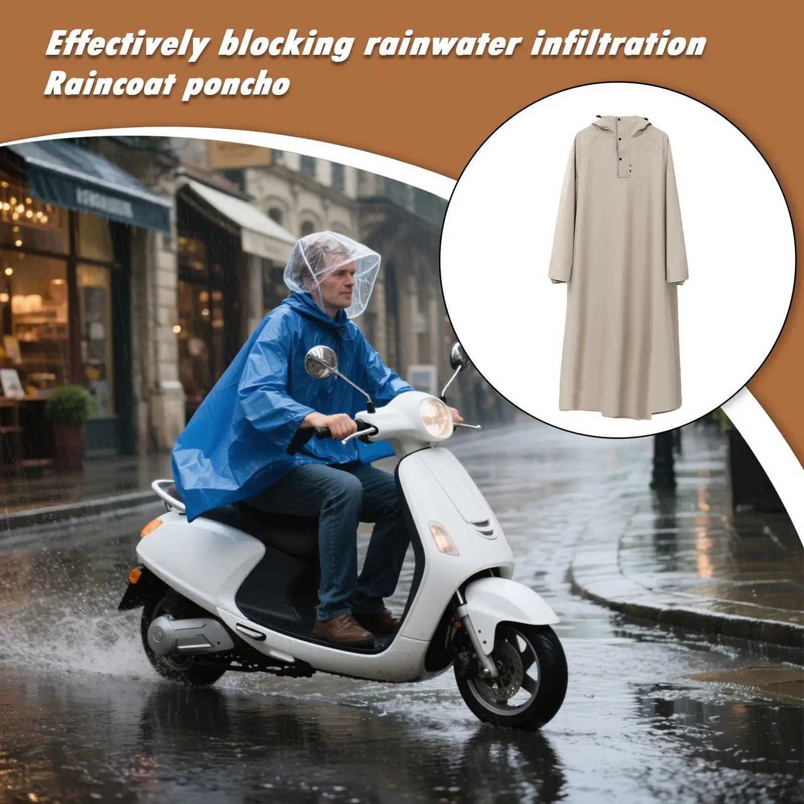 Poncho Rain Motorcycle Riding Raincoat Reusable Long Motorcycle Rain Poncho For Men Women Scooter Fishing Camping Outdoor Y250814