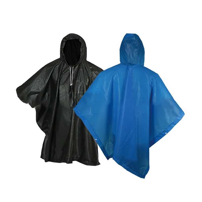 Outdoor Raincoat Hooded Sleeve Waterproof Rain Poncho Motorcycle Rain Cover Camping Hiking Travel Rainwear Y250814