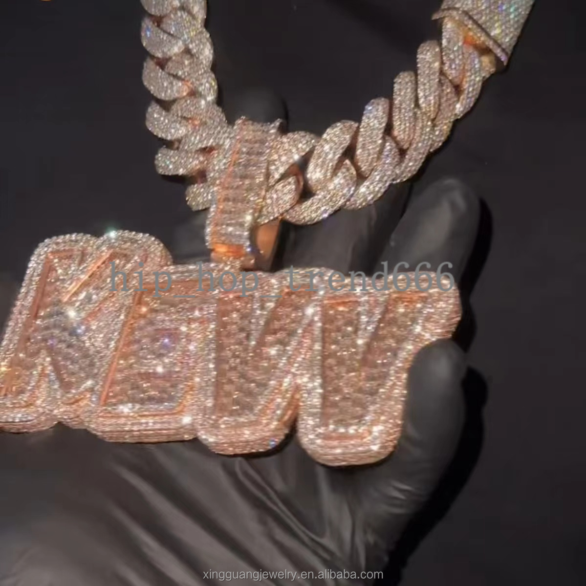 Manufactory Direct Hiphop Diamond Pendant 925 Sterling Silver CRA VVS Moissanite Diamond Pendant Custom Fine Jewelry Pendant