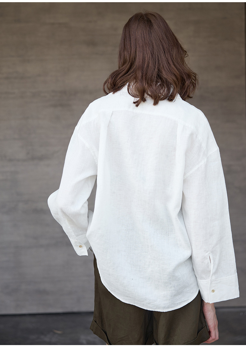 Old Style Pink Linen Loose Summer Relaxed Simple Commuting Cool Sun Protection Long Sleeve Shirt