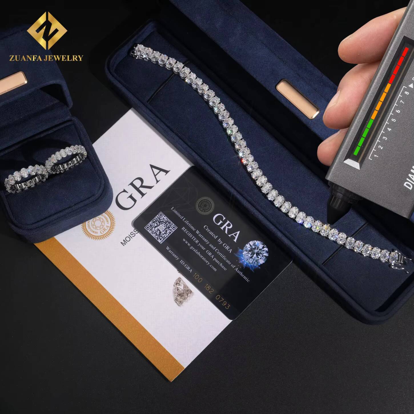 Fashion Wedding Ring VVS Ice Out Moissanite 925 Sterling Silver Oval Cut Rings Engagement Ring for Women Men