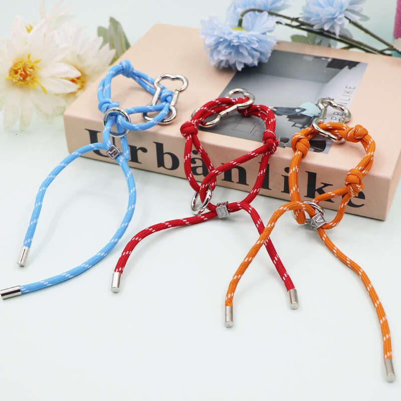 Korean INS Style Colorful Nylon Rope Miu Series Bag Pendant Couple Bracelet Keychain Car Ornament