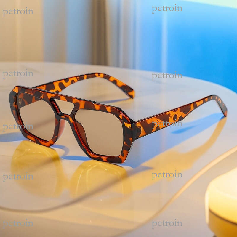 Unique Irregular Hot-Selling Double-Beam Sunglasses Fashion Square Frame Glasses for Women