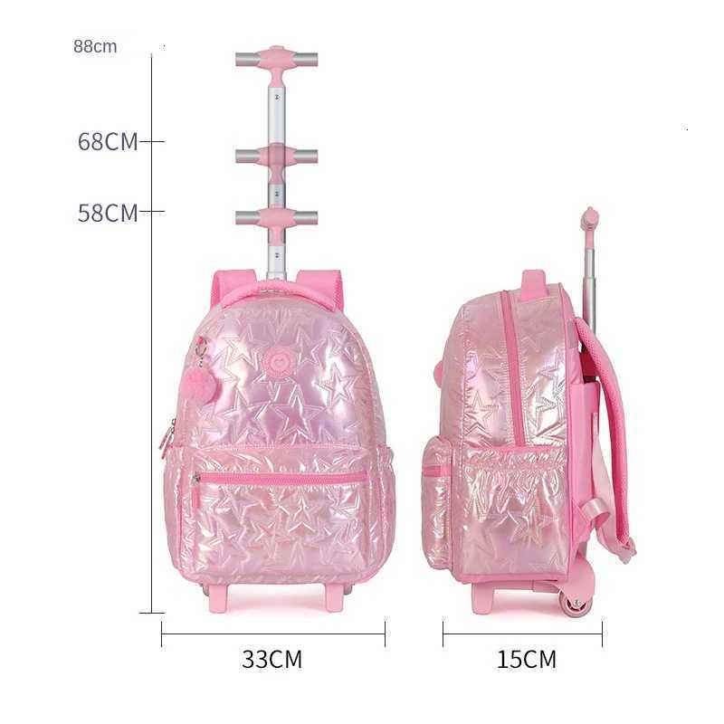 3pcs/Set Children Rolling Luggage Backpack For Teenagers Girls Travel Trolley School Bags With Wheels Students Wheeled Backpack X250815