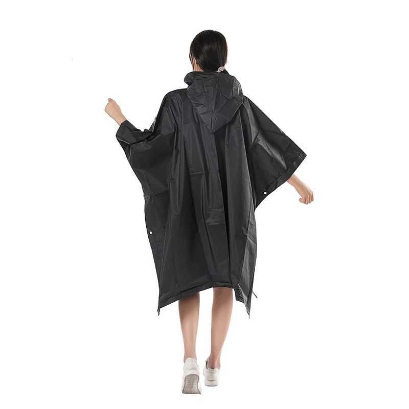 High Quality EVA Unisex Raincoat Thickened Raincoat Women Waterproof Poncho Men Black Bicycle Camping Waterproof Rainwear Suit Y250814