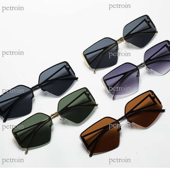 New Fashion Metal Polygonal Trendy Ins Style Unisex Sunglasses