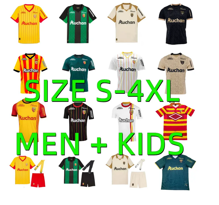 24 25 26 Maillot RC LeNs Soccer Jerseys Kid Kit sainte Football Shirts De Foot Home Away Training 2024 2025 2026 SOTOCA OPENDA MEDINA FOFANA Enfants Kit