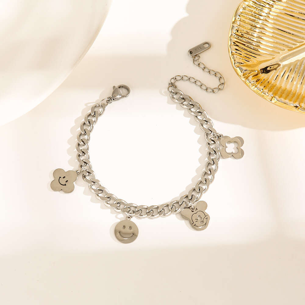 Titanium Steel Non-Fading Bracelet for Women Summer Ins Niche Design Simple Personality Minimalist Style Girl's Jewelry